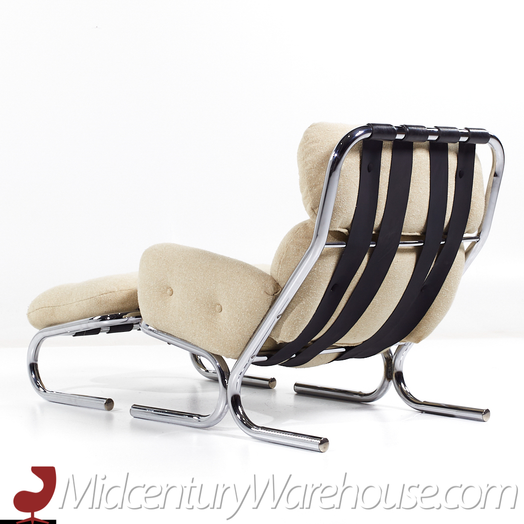Milo Baughman for Directional Mid Century Chrome Chair