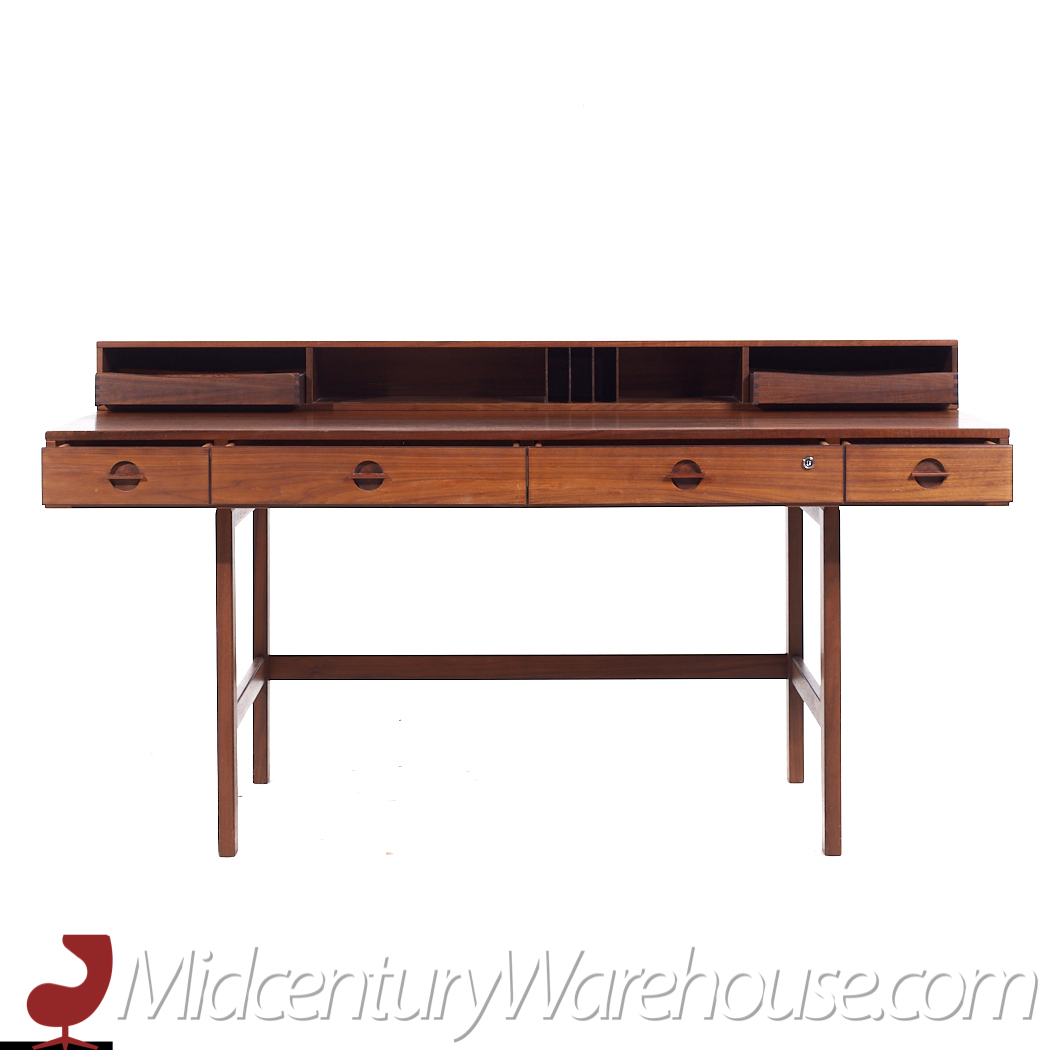 Peter Lovig Mid Century Danish Teak Flip Top Desk