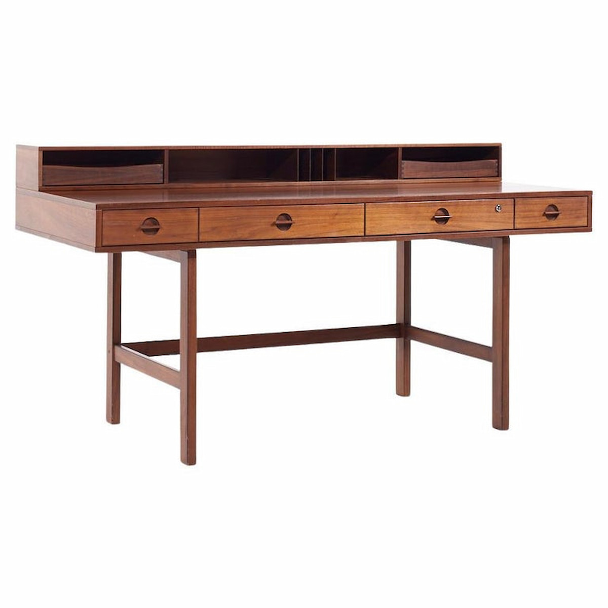 Peter Lovig Mid Century Danish Teak Flip Top Desk