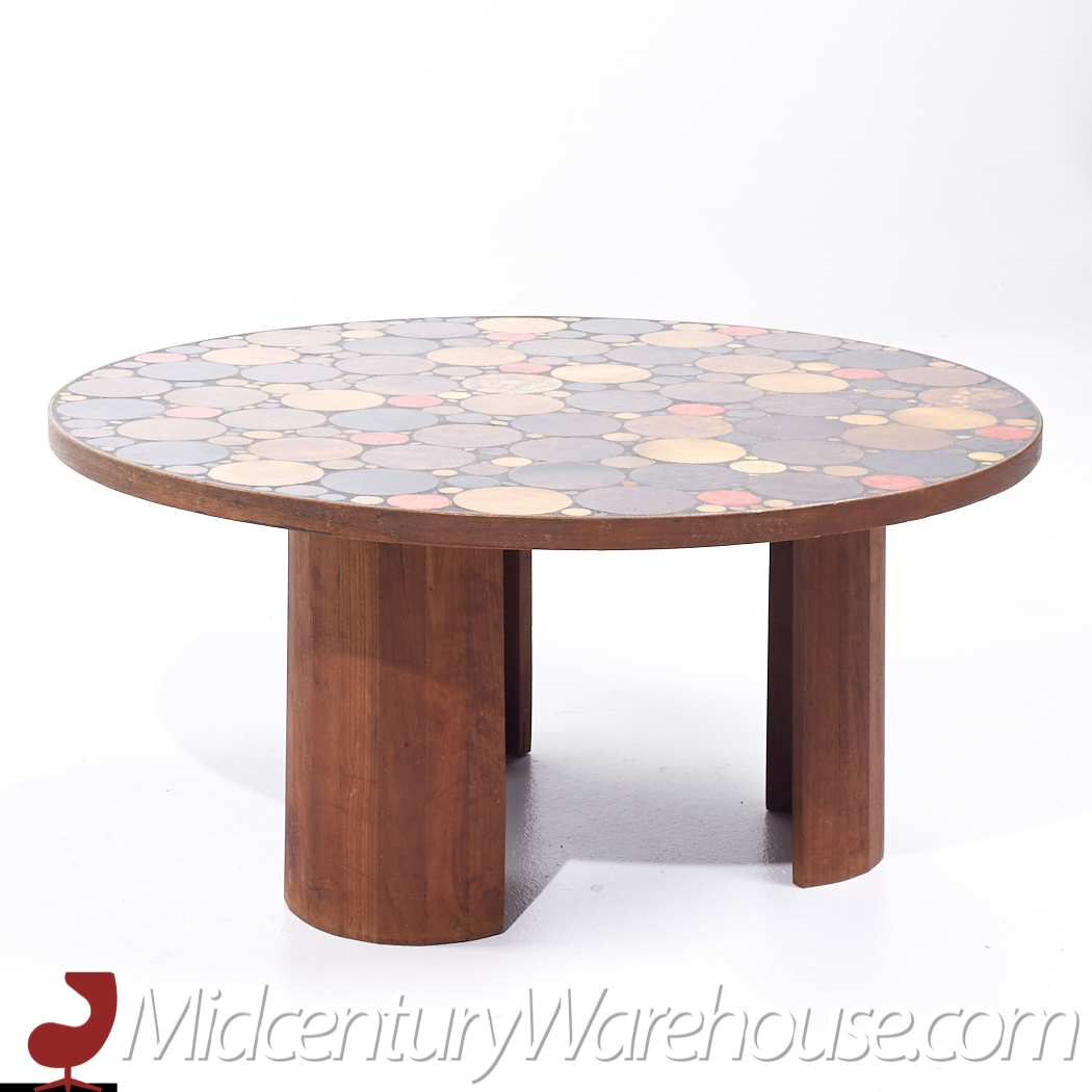 Roger Capron Mid Century Mosaic Tile Coffee Table