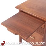 Standard Furniture Mid Century Walnut and Brass Executive Desk