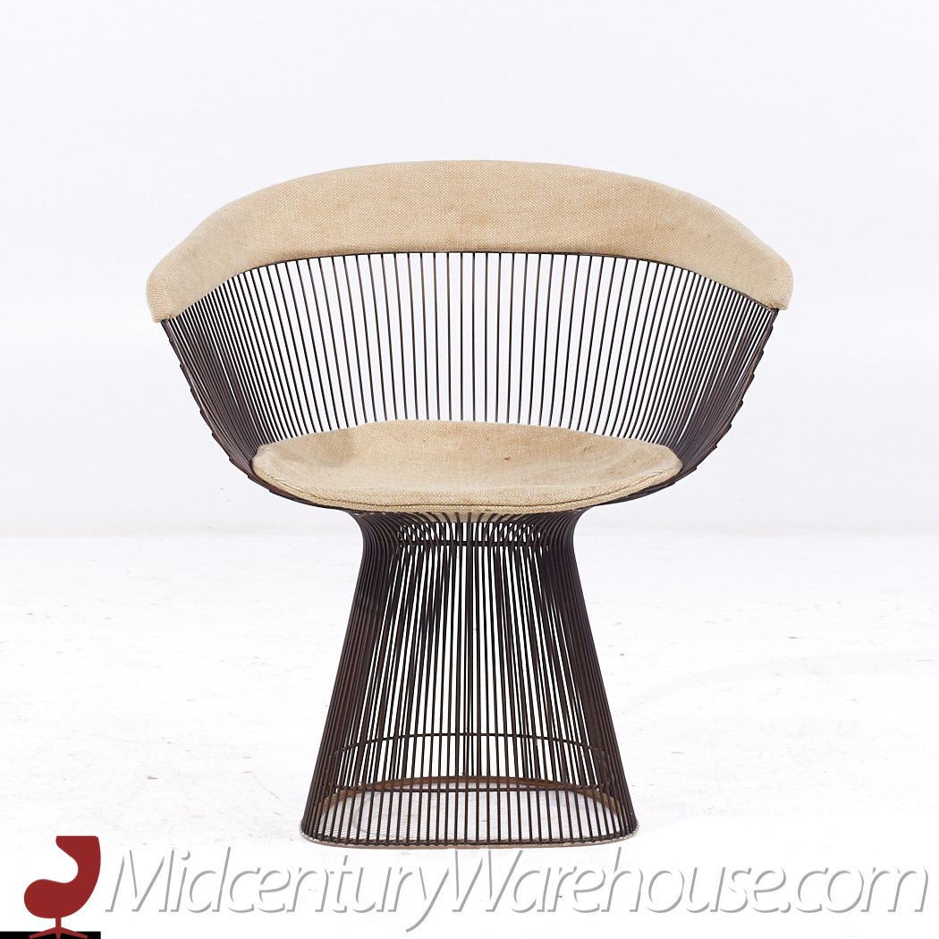 Warren Platner for Knoll Mid Century Bronze Dining Chair