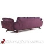 Adrian Pearsall Style Flexsteel Mid Century Walnut Gondola Sofa