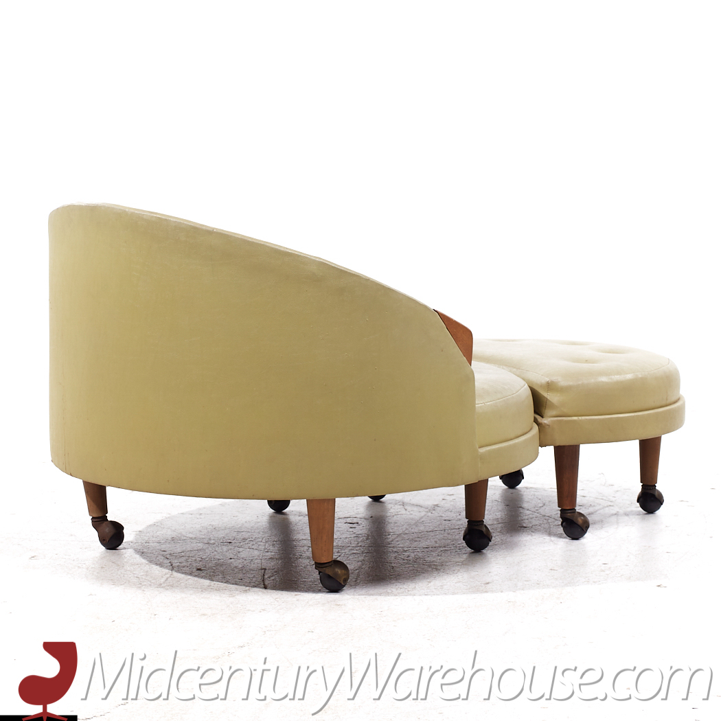 Adrian Pearsall for Craft Associates Mid Century Havana Chair with Ottoman