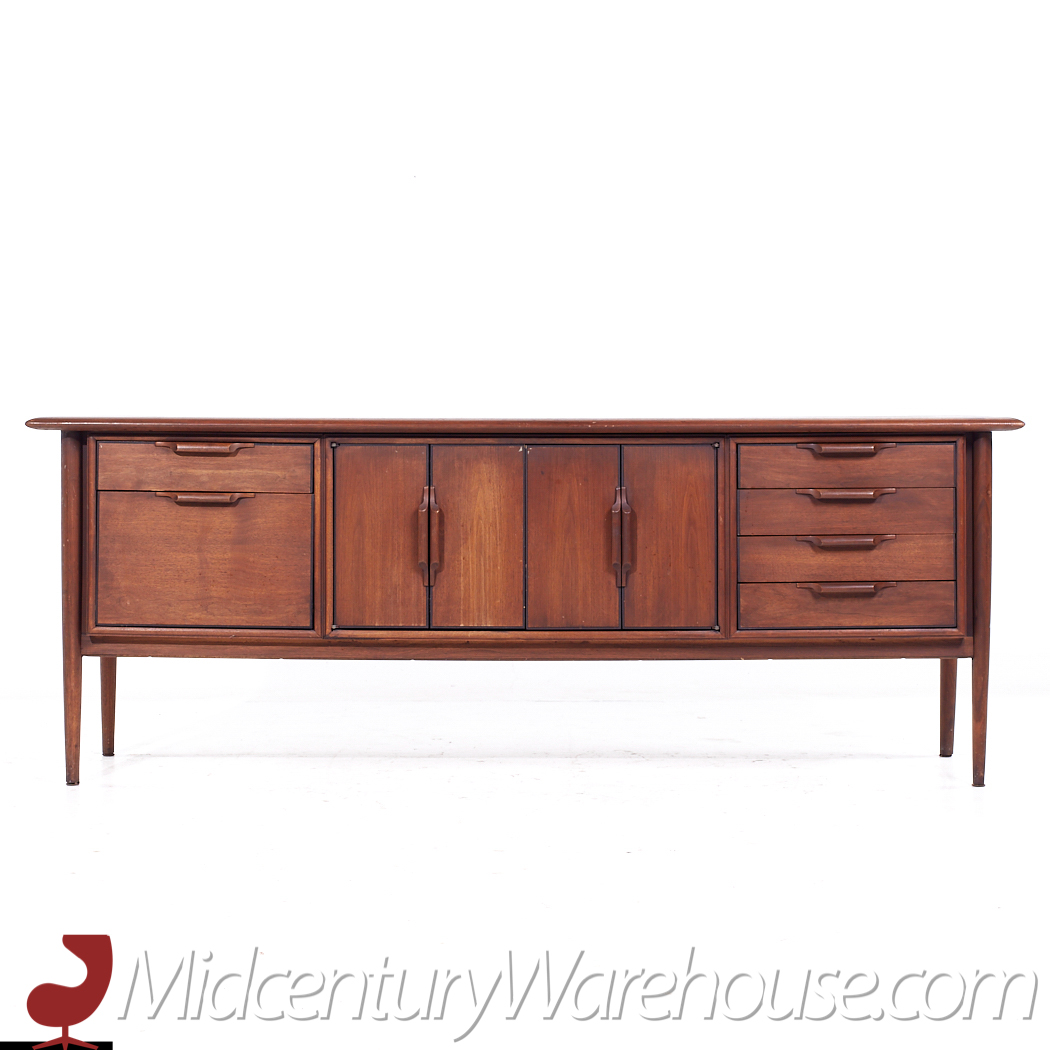 Alma Castilian Mid Century Walnut Credenza