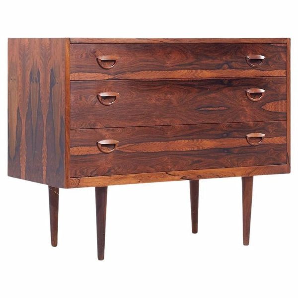 Arne Vodder Style Mid Century Danish Rosewood Lowboy Dresser