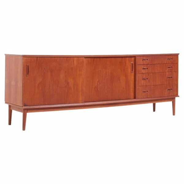 arne vodder style mid century teak credenza