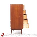 Arne Vodder Style West Michigan Furniture Mid Century Walnut Highboy Dresser