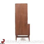 Broyhill Brasilia Mid Century Walnut and Brass Gentlemans Chest Dresser