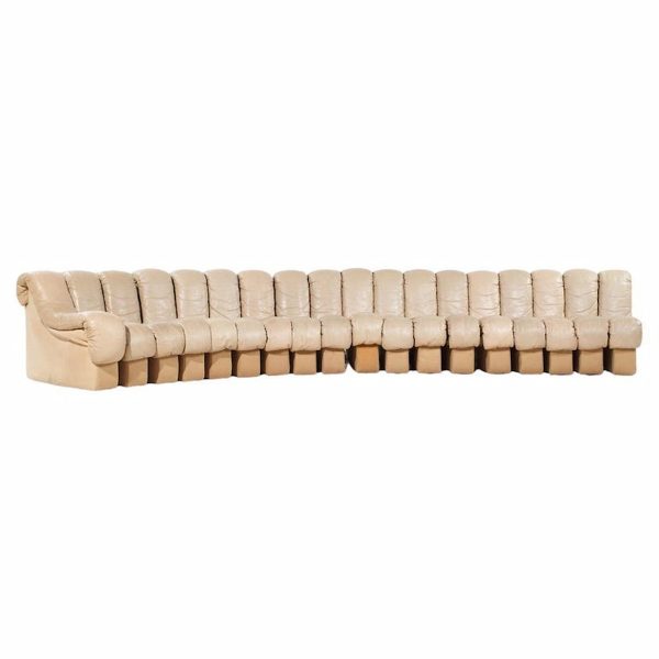 De Sede Ds600 Mid Century Non Stop Leather Sectional Sofa