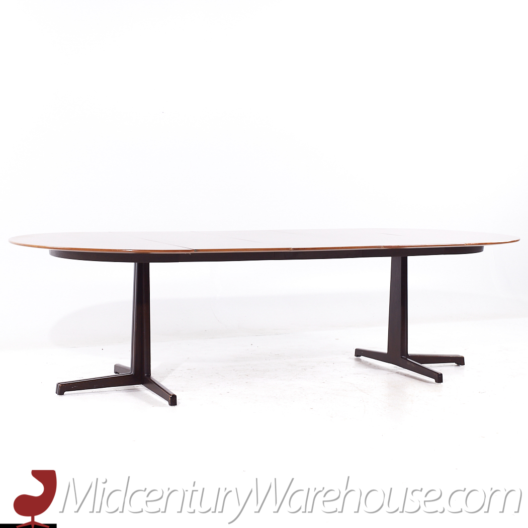 Edward Wormley for Dunbar Mid Century Expanding Dining Table with 4 Leaves