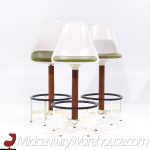 Eero Saarinen Style Burke Mid Century Barstools - Set of 3