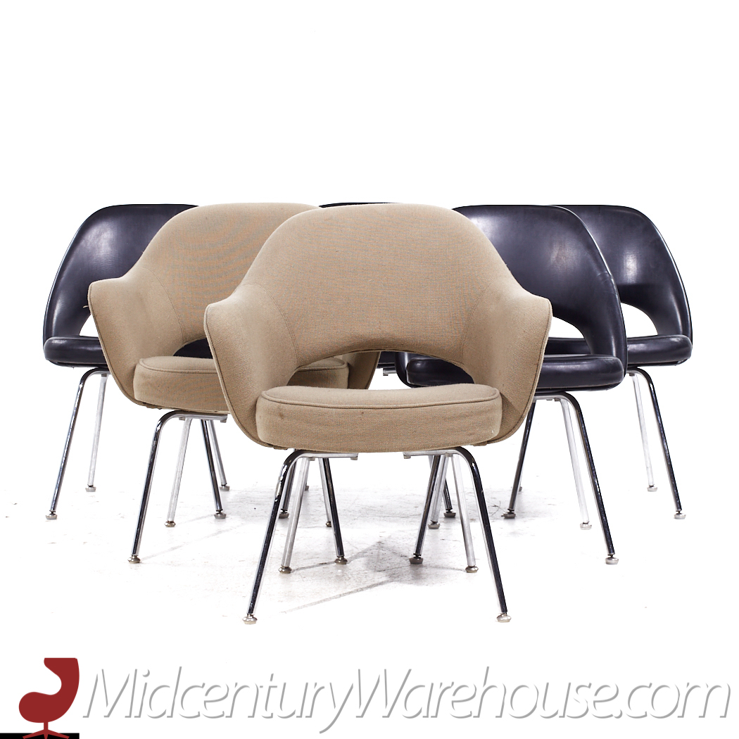 Eero Saarinen for Knoll Mid Century Chrome Dining Chairs - Set of 6