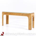 Gabriella Crespi Style Mid Century Pencil Reed Console Table