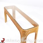 Gabriella Crespi Style Mid Century Pencil Reed Console Table