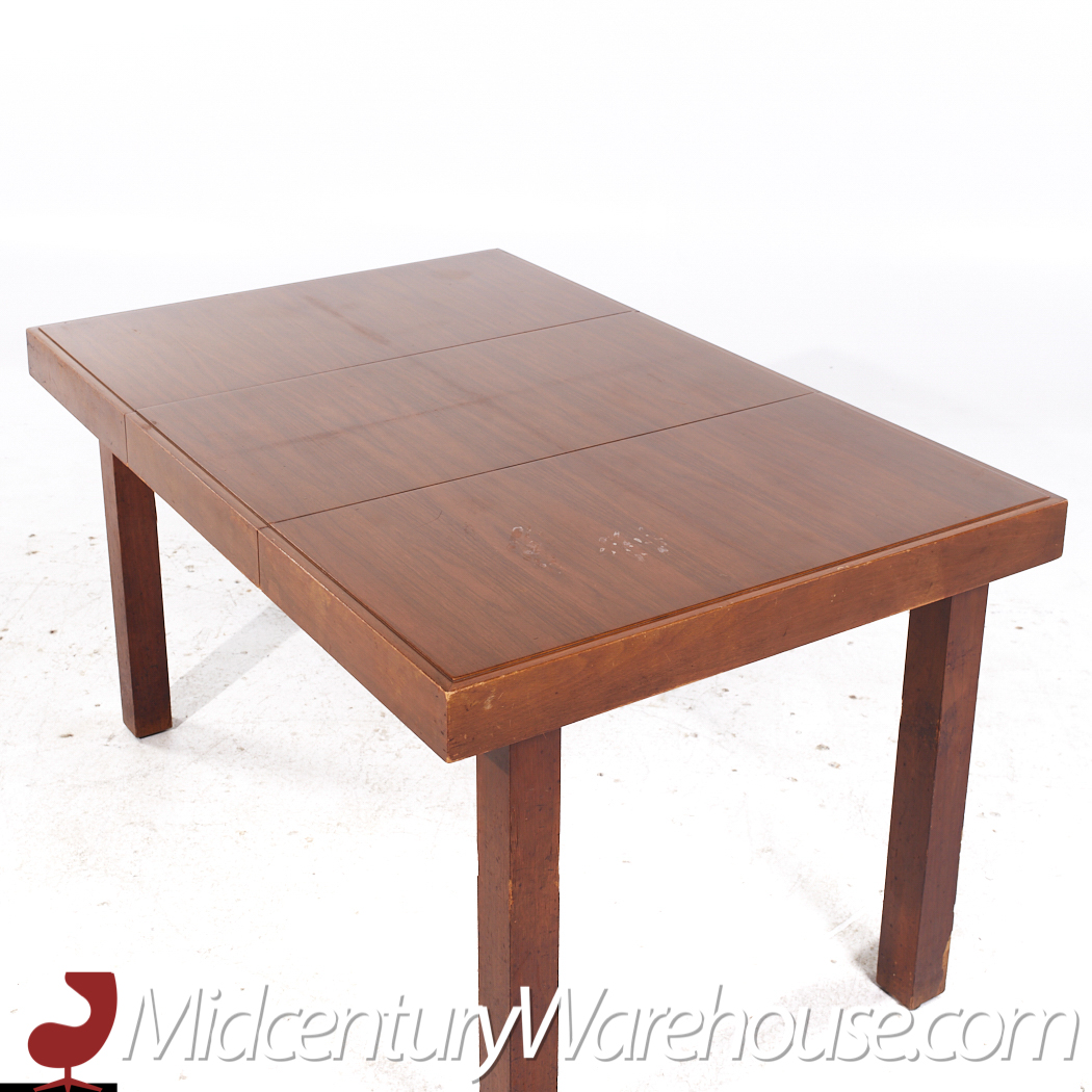 George Nelson for Herman Miller Mid Century Walnut Hidden Leaf Dining Table