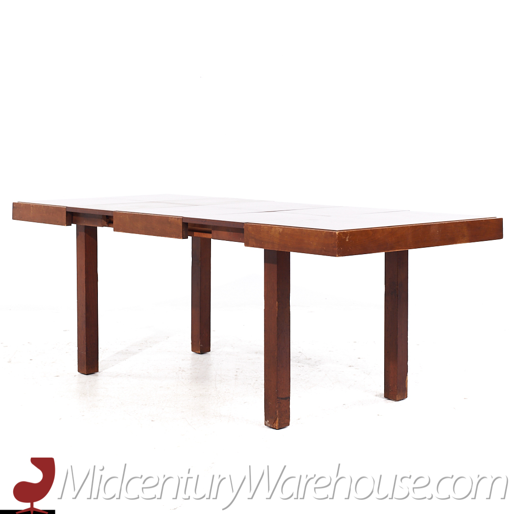 George Nelson for Herman Miller Mid Century Walnut Hidden Leaf Dining Table