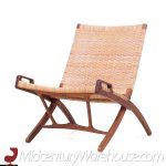 Hans Wegner Model Jh 512 Mid Century Oak Folding Lounge Chair