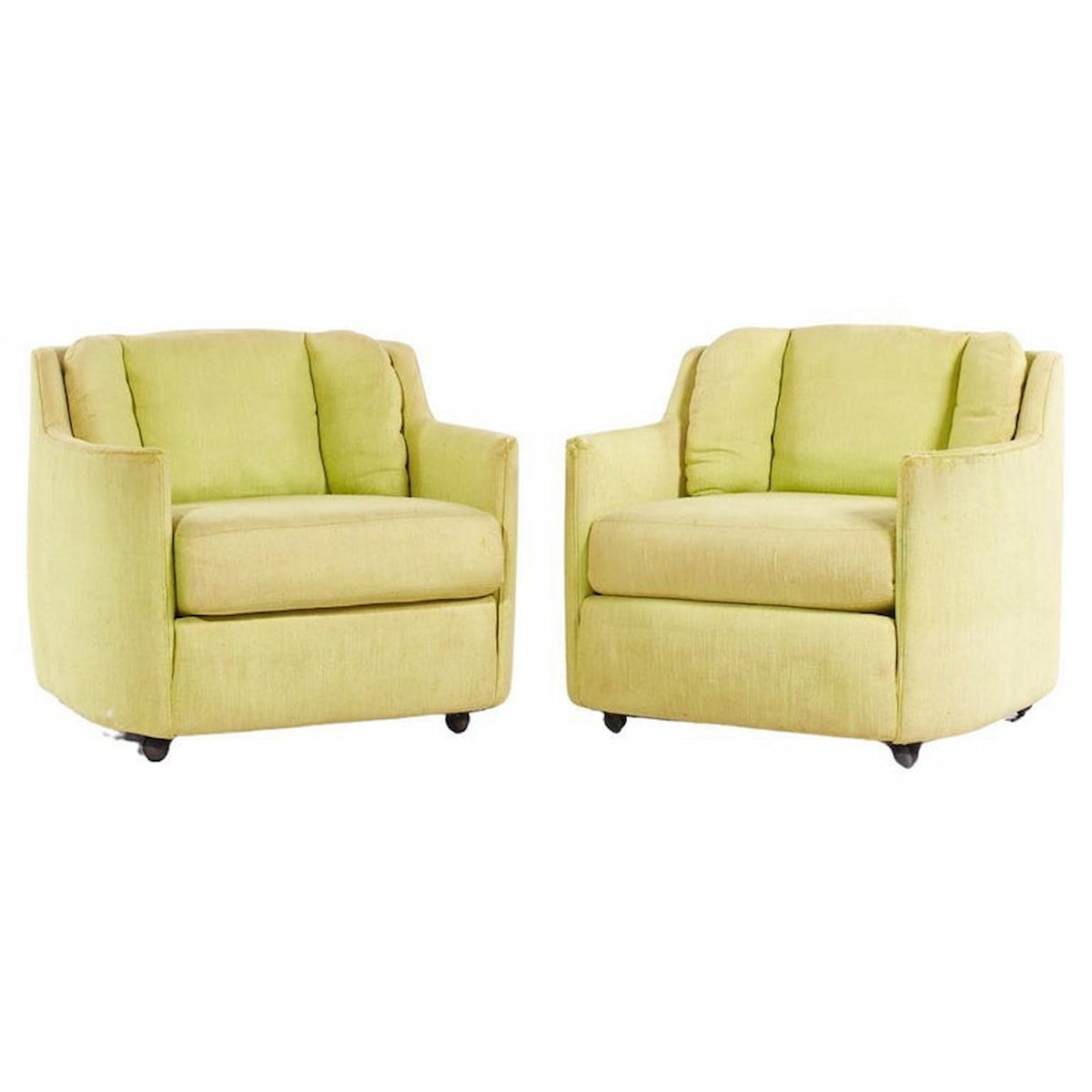 Henredon Folio 500 Mid Century Lounge Chairs - Pair