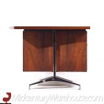 Imperial Mid Century Rosewood and Chrome Executive Desk