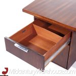 Imperial Mid Century Rosewood and Chrome Executive Desk