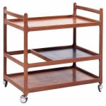 Johannes Andersen for Silkeborg Mid Century Danish Teak Bar Cart