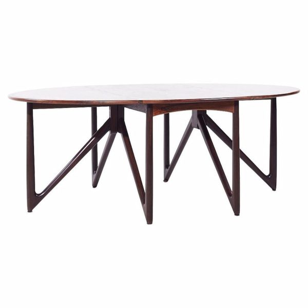 Kurt Østervig for Jason Furniture Mid Century Danish Rosewood Drop Leaf Dining Table