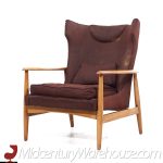 Lawrence Peabody Mid Century Wingback Lounge Chair
