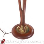Modeline Mid Century Brass and Walnut Floor Lamp