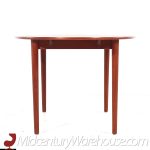 Peter Hvidt Mid Century Danish Teak Oval Expanding Dining Table with 2 Leaves