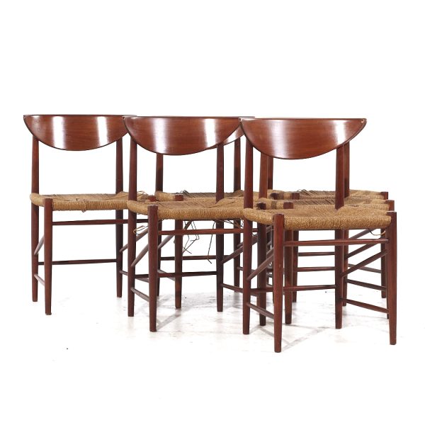 Peter Hvidt and Orla Mølgaard Nielsen Soborg Model 316 Mid Century Teak Dining Chairs - Set of 6