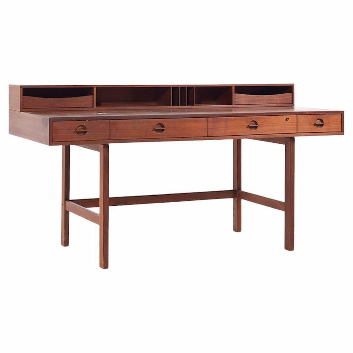 Peter Lovig Mid Century Danish Teak Flip Top Desk