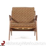 Poul Jensen for Selig Mid Century Walnut Z Lounge Chairs - Pair