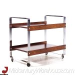 Richard Young for Merrow Associates Mid Century Rosewood and Chrome Serving Cart