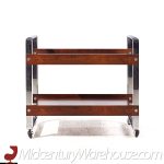 Richard Young for Merrow Associates Mid Century Rosewood and Chrome Serving Cart