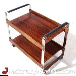 Richard Young for Merrow Associates Mid Century Rosewood and Chrome Serving Cart