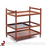 Johannes Andersen for Silkeborg Mid Century Danish Teak Bar Cart