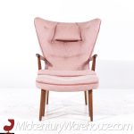 Acton Schubell & Ib Madsen for Madsen & Schübel Mid Century Danish Pragh Lounge Chair and Ottoman