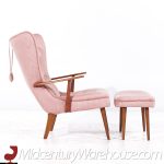 Acton Schubell & Ib Madsen for Madsen & Schübel Mid Century Danish Pragh Lounge Chair and Ottoman