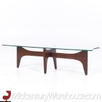 Adrian Pearsall Mid Century Walnut and Glass Stingray Coffee Table