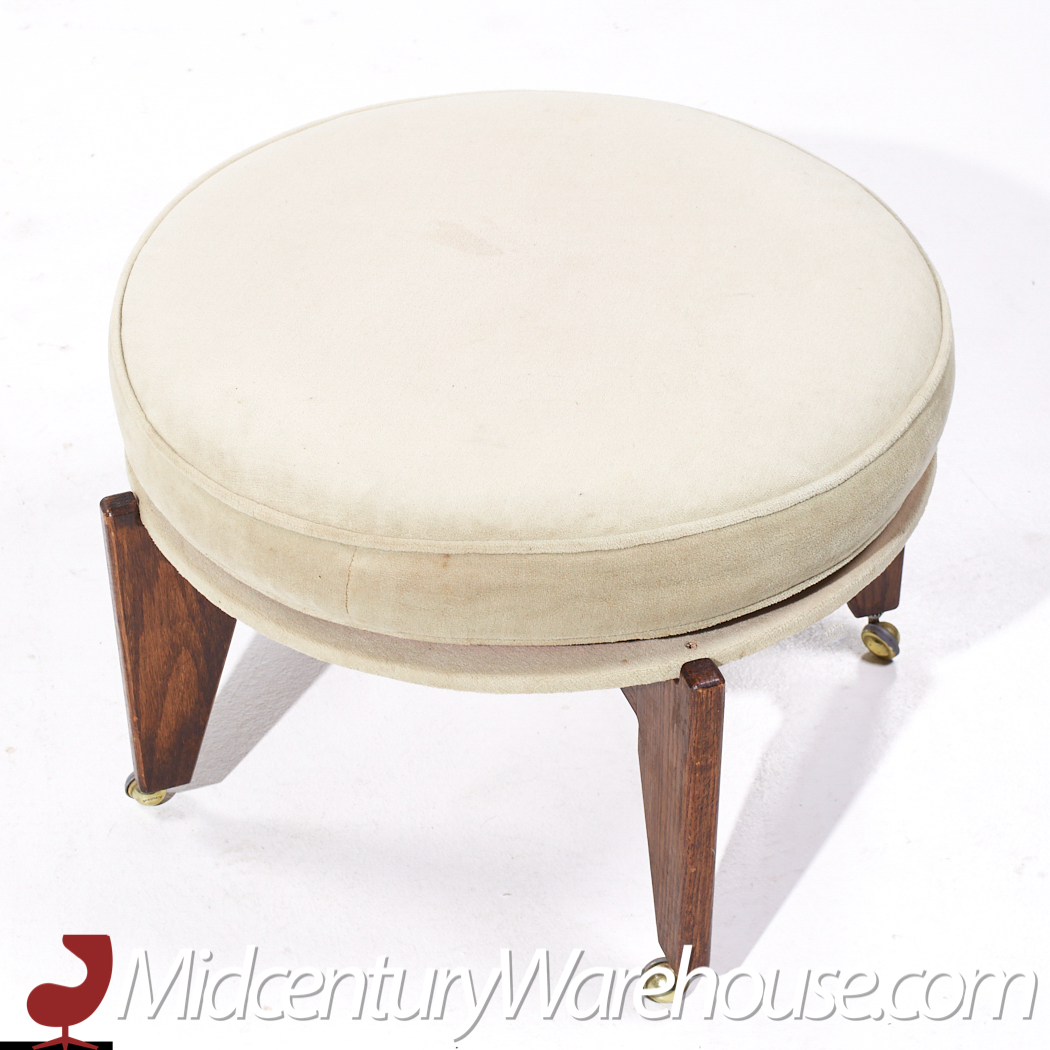 Adrian Pearsall Style Mid Century Walnut Ottoman