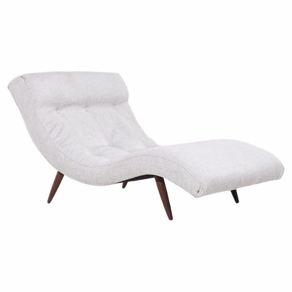 adrian pearsall for craft associates walnut wave chaise