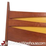 Arne Vodder Style West Michigan Furniture Mid Century Walnut Queen Headboard