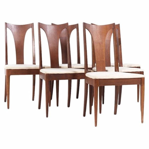 Broyhill Brasilia Mid Century Walnut Chairs - Set of 6