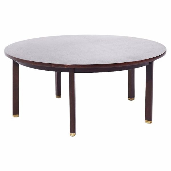 Edward Wormley for Dunbar Mahogany and Brass Coffee Table