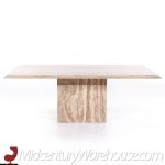 Ello Mid Century Travertine Dining Table