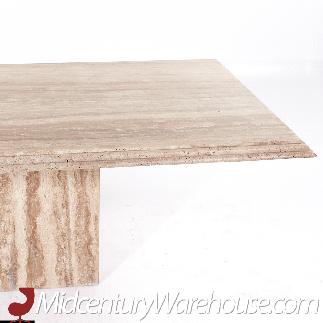 Ello Mid Century Travertine Dining Table