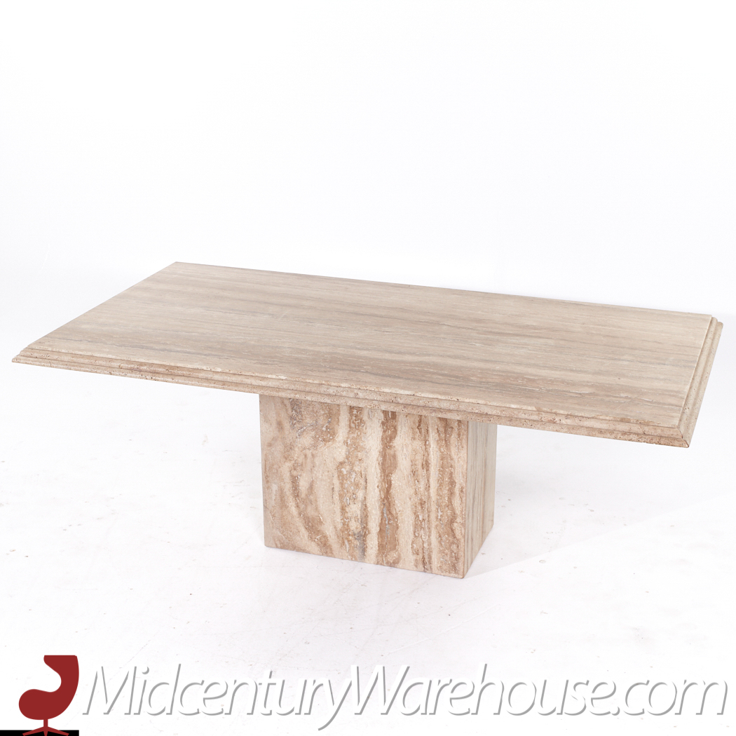 Ello Mid Century Travertine Dining Table