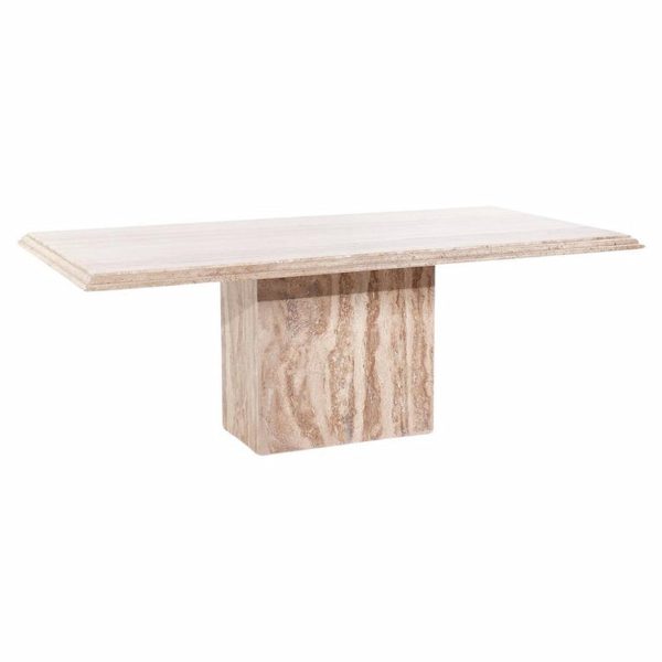 ello mid century travertine dining table