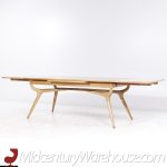 Harold Schwartz for Romweber Mid Century Oak Sculptural Hidden Leaf Expanding Dining Table